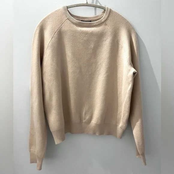 SOLD Monrow Soft Knit Raglan Sweater in SAND - Picture 2 of 7